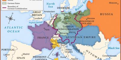 Kaart van Wene in europa