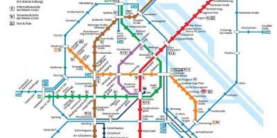 Wene metro kaart volle grootte