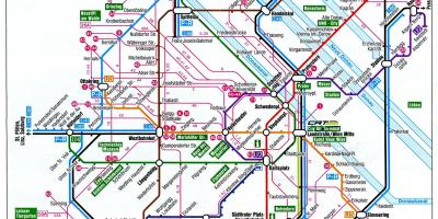 Kaart van Wene Oostenryk trein