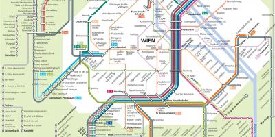 Wene city vervoer kaart
