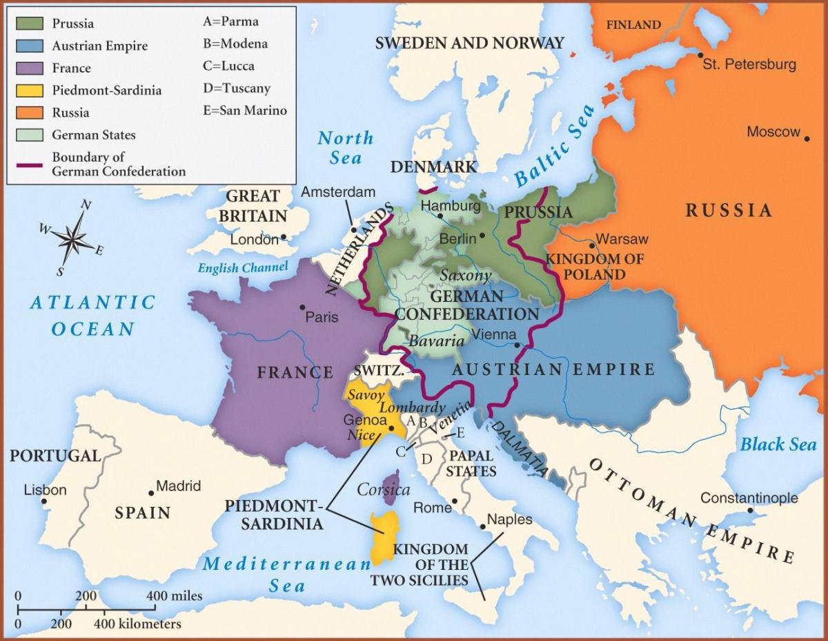 kaart van Wene in europa