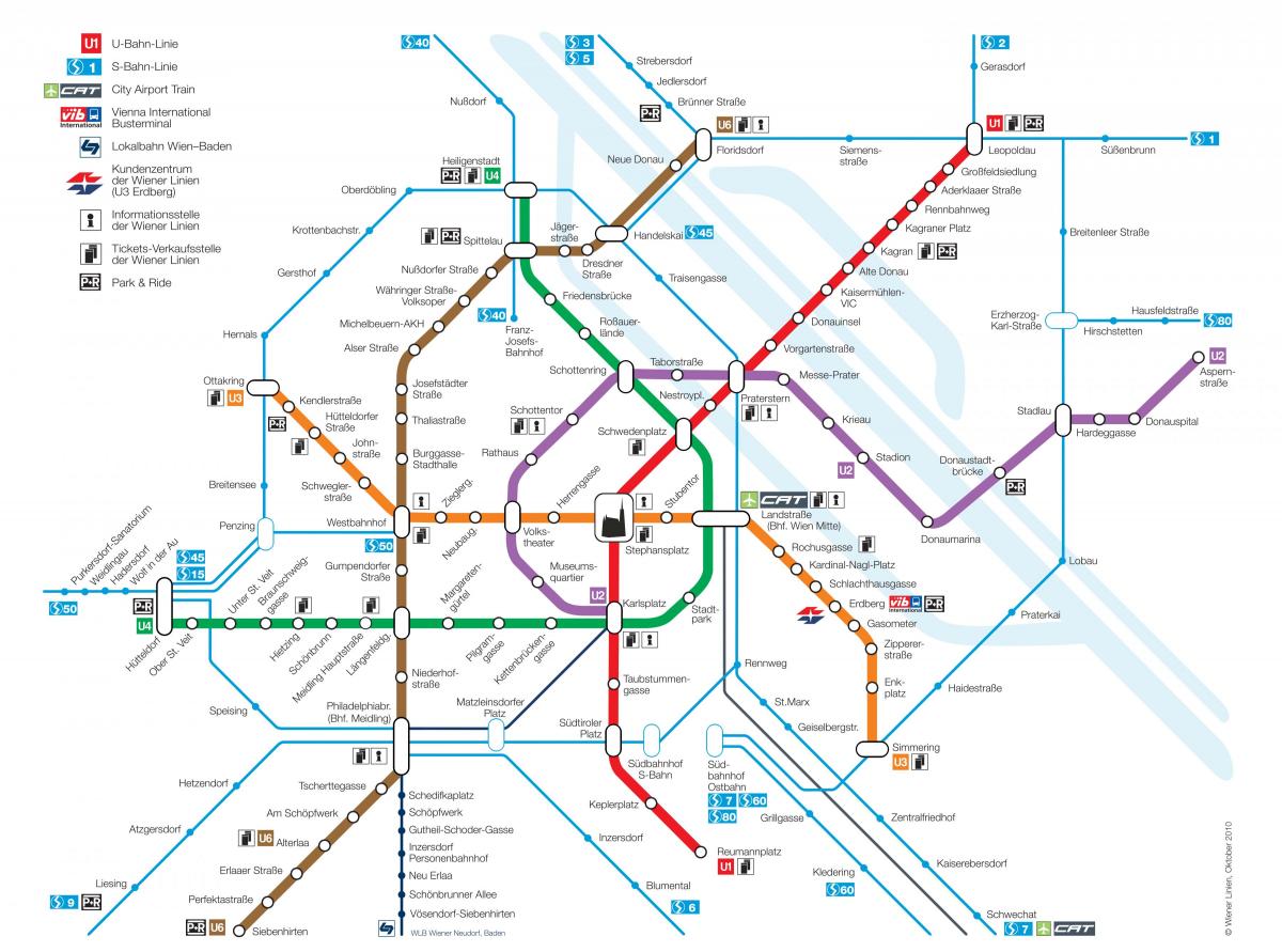 Wien tube kaart