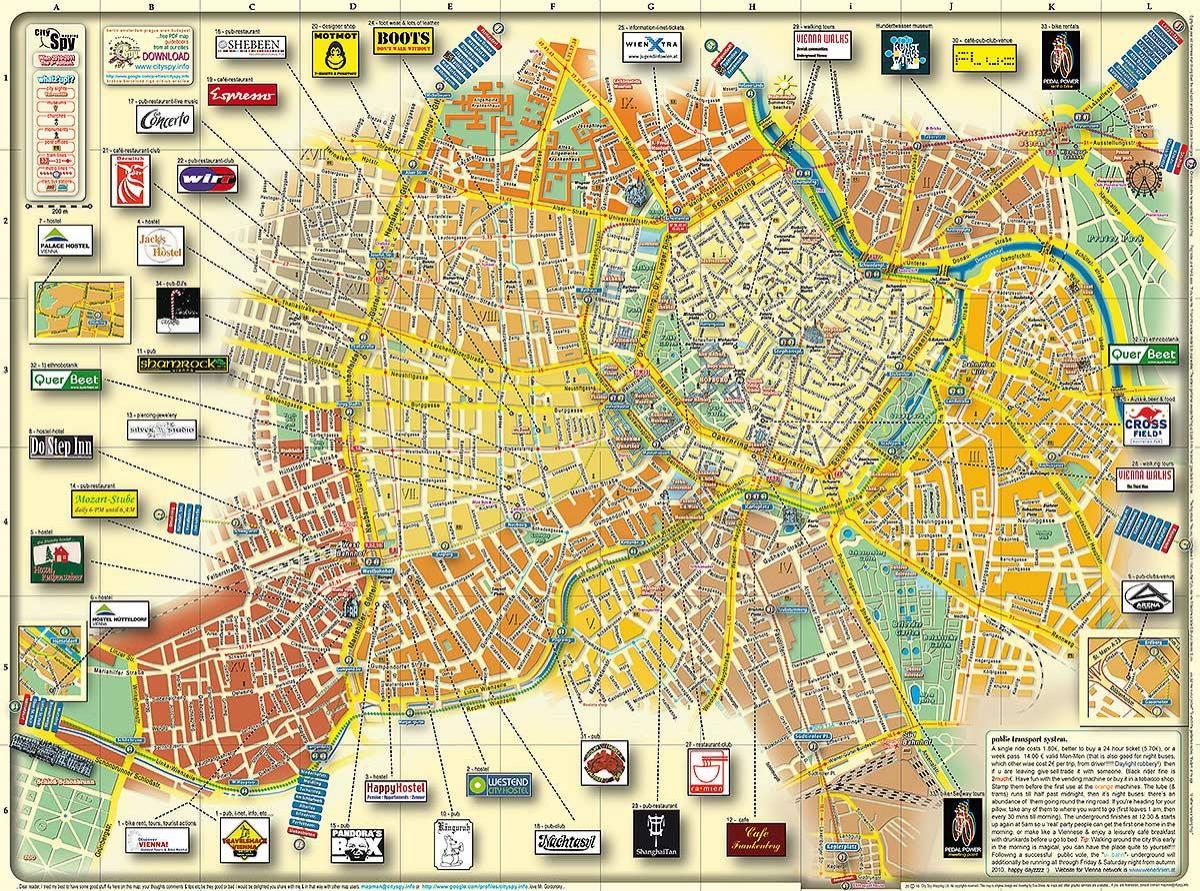 Wene Oostenryk stad kaart