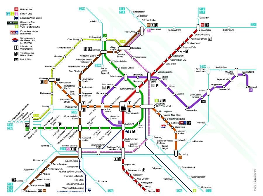 Wene metro stasie kaart