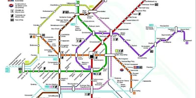 Wene metro stasie kaart