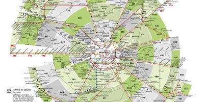 Kaart van Wene metro sone 100
