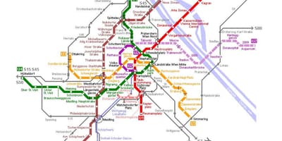 Kaart van Wene trem