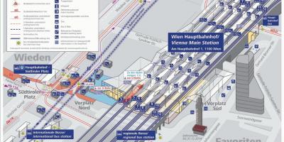 Kaart van Wien hbf platform